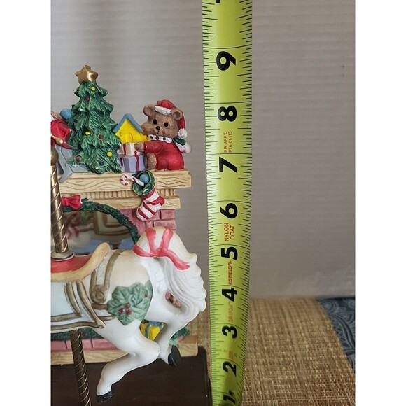 Vintage Gift Gallery Christmas Moving Musical Carousel Horse WORKS - Picture 7 of 8